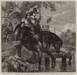 Jane Lane ayudando a Carlos II a escapar después de la Batalla de Worcester